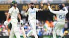 Bumrah taking a Test wicket