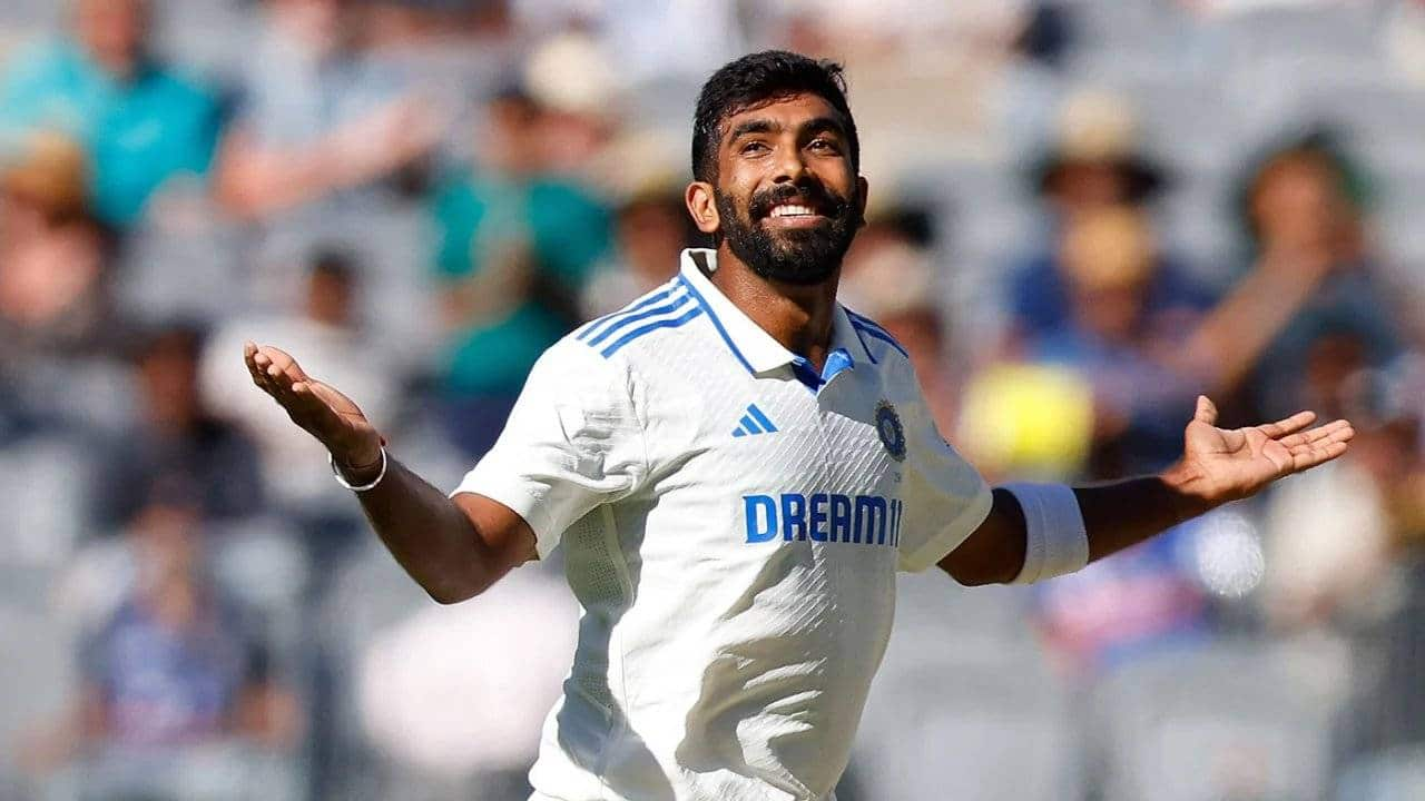 Bumrah taking a Test wicket