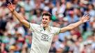 Cummins taking a Test wicket
