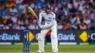 Gill batting during a Test match