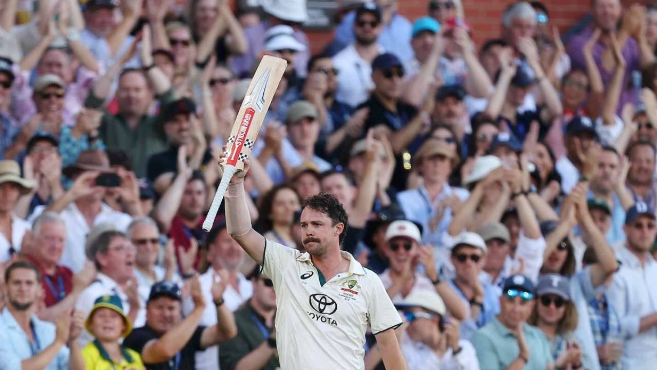 Head scoring a Test century