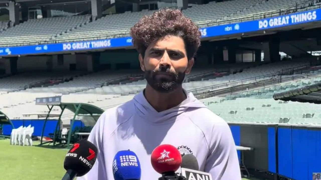 Jadeja giving an interview