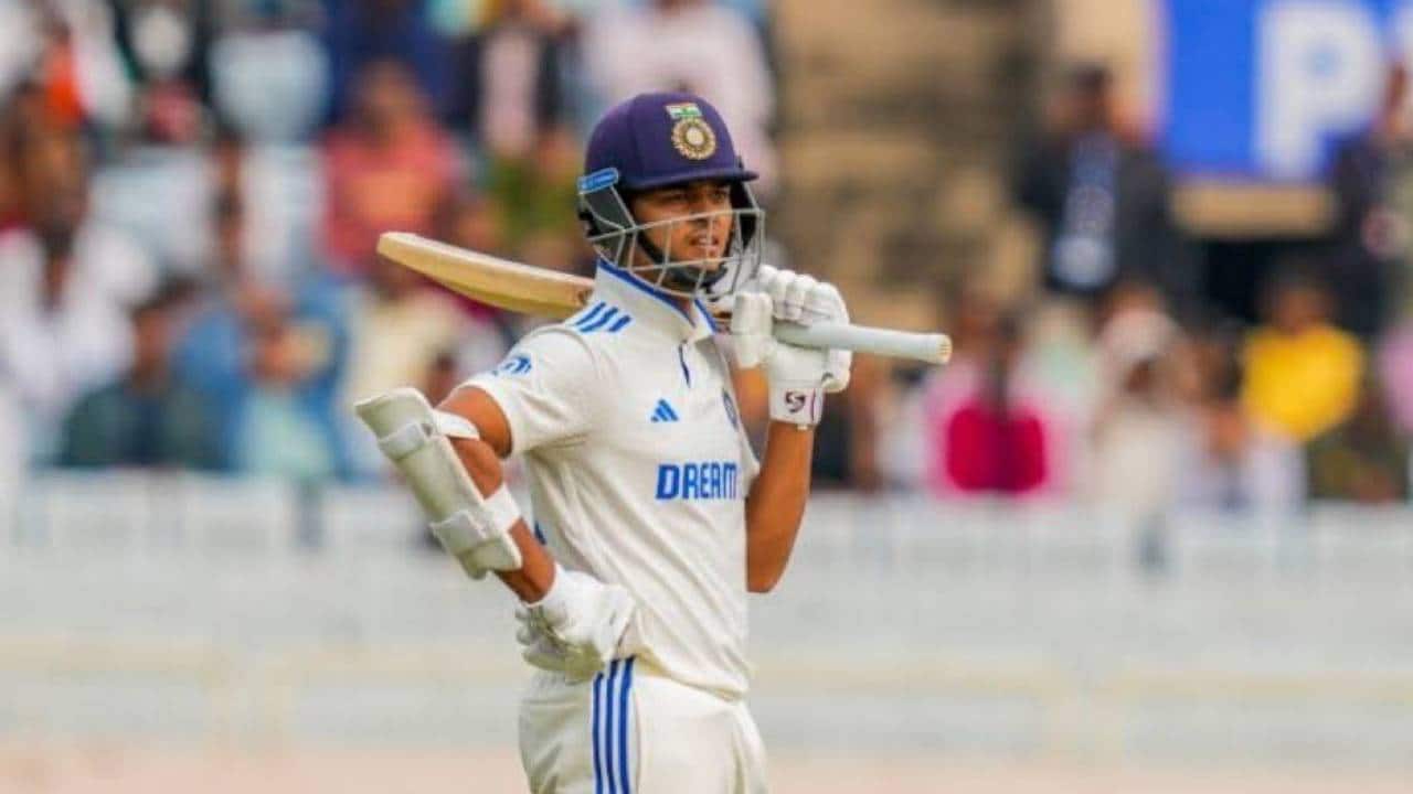 Jaiswal batting during a Test match