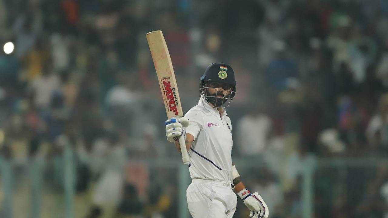Kohli batting during a Test match