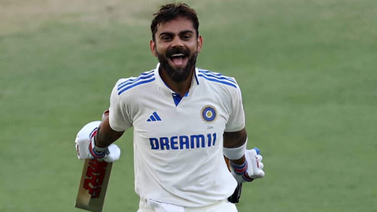 Kohli scoring a Test century