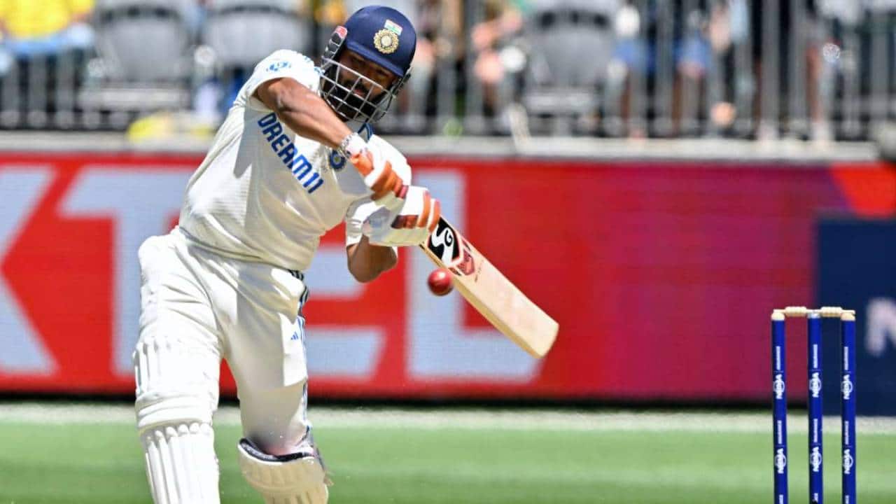 Pant batting during a Test match