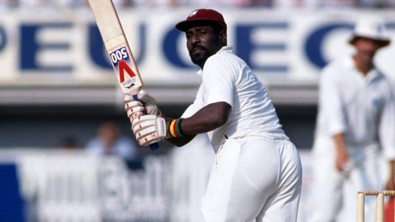 Richards batting during a Test match