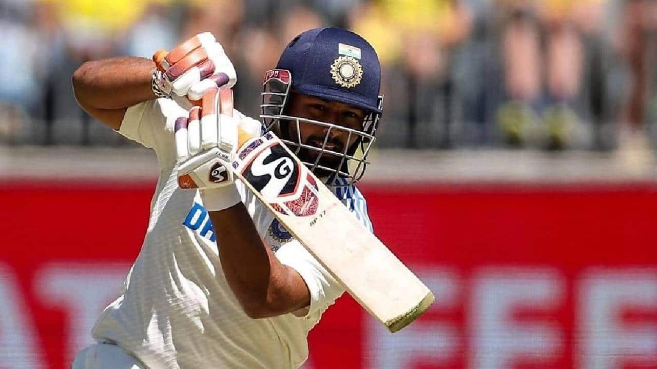 Pant batting during a Test match
