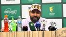 Rohit speaking at the press conference