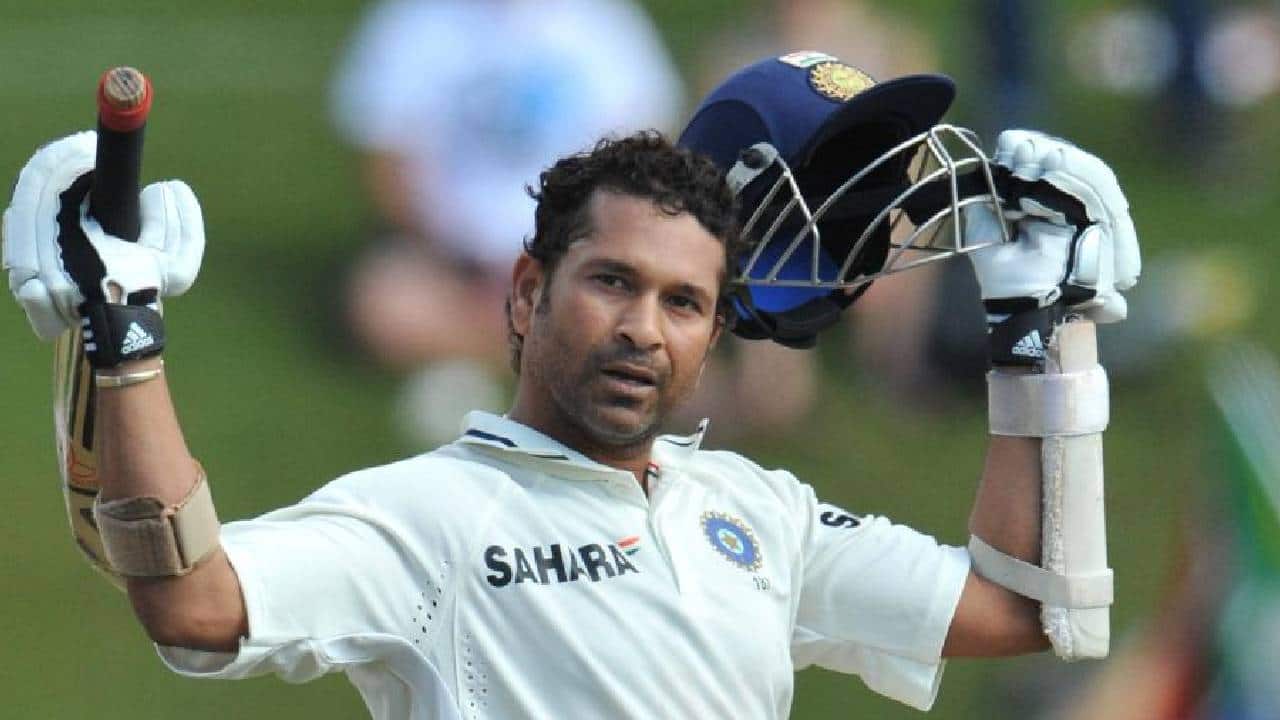 Tendulkar scoring a Test century
