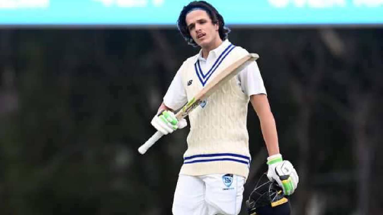 Konstas scoring a Test century