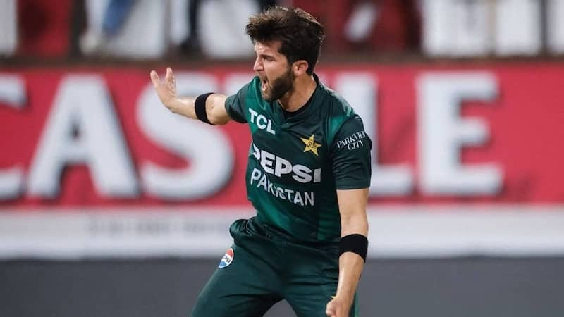 Afridi taking a wicket during a T20I