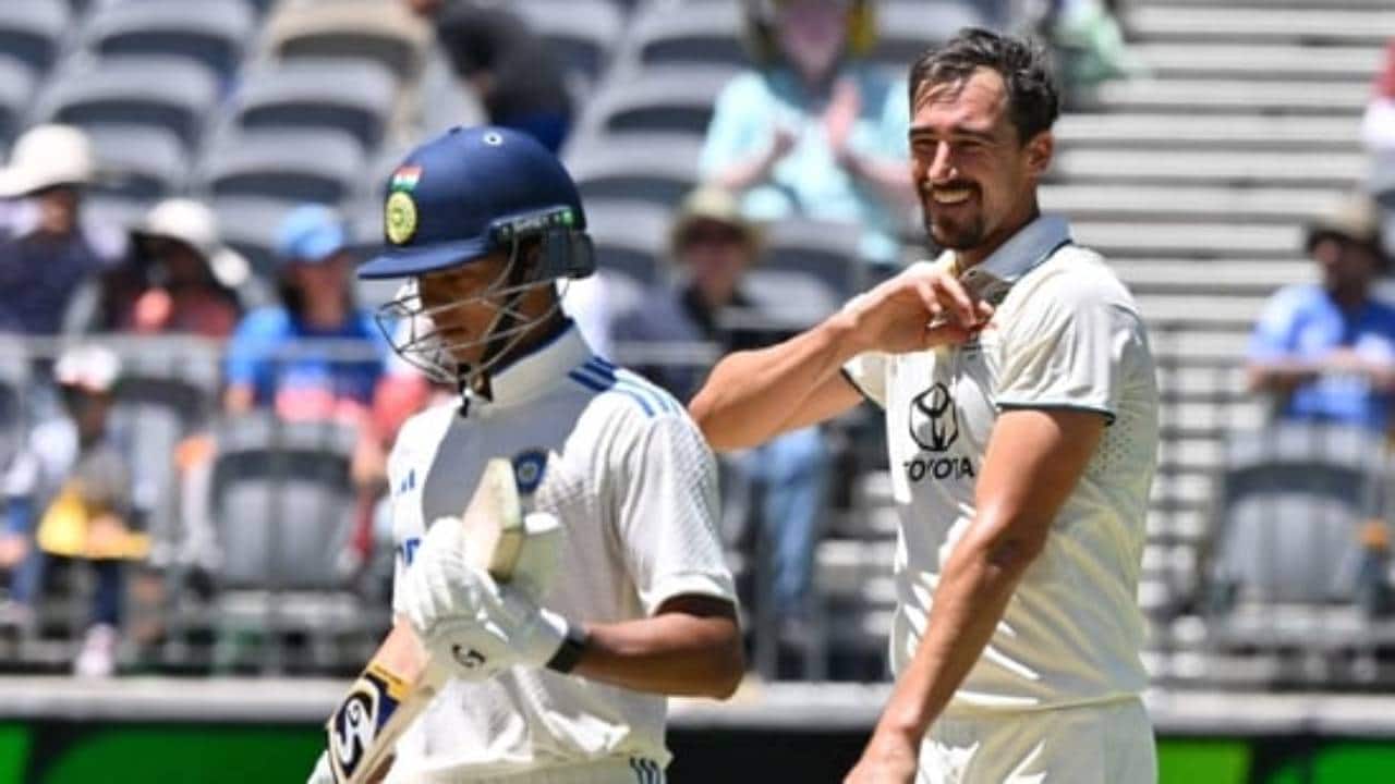 Mitchell Starc and Yashasvi Jaiswal
