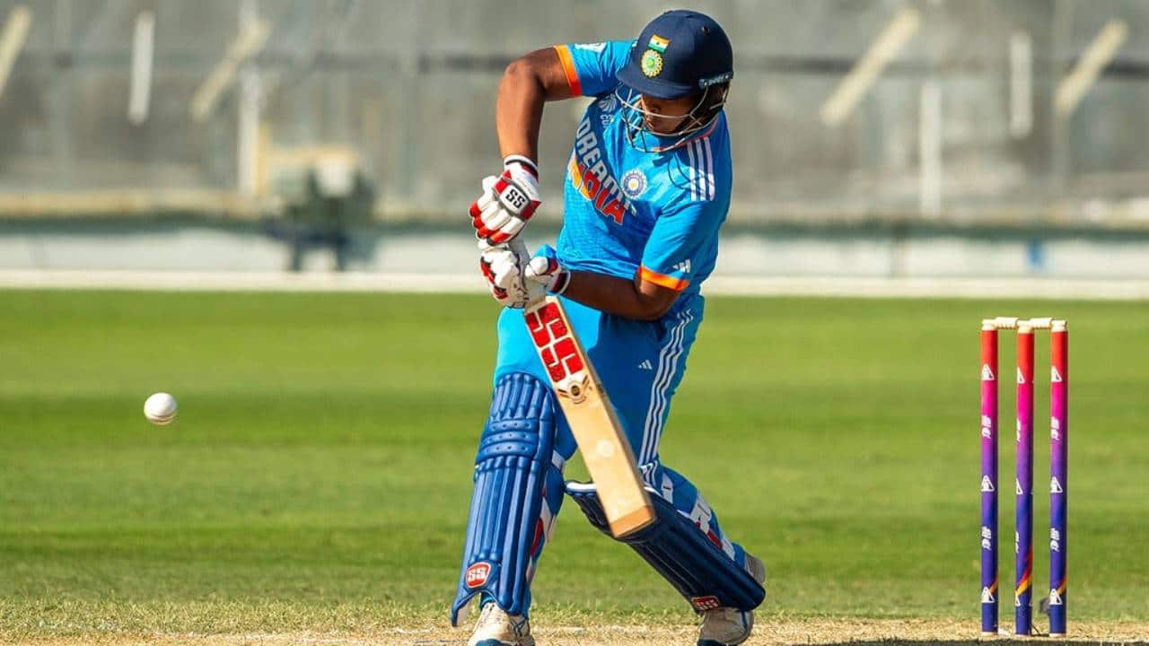 Suryavanshi batting in U-19 Asia Cup