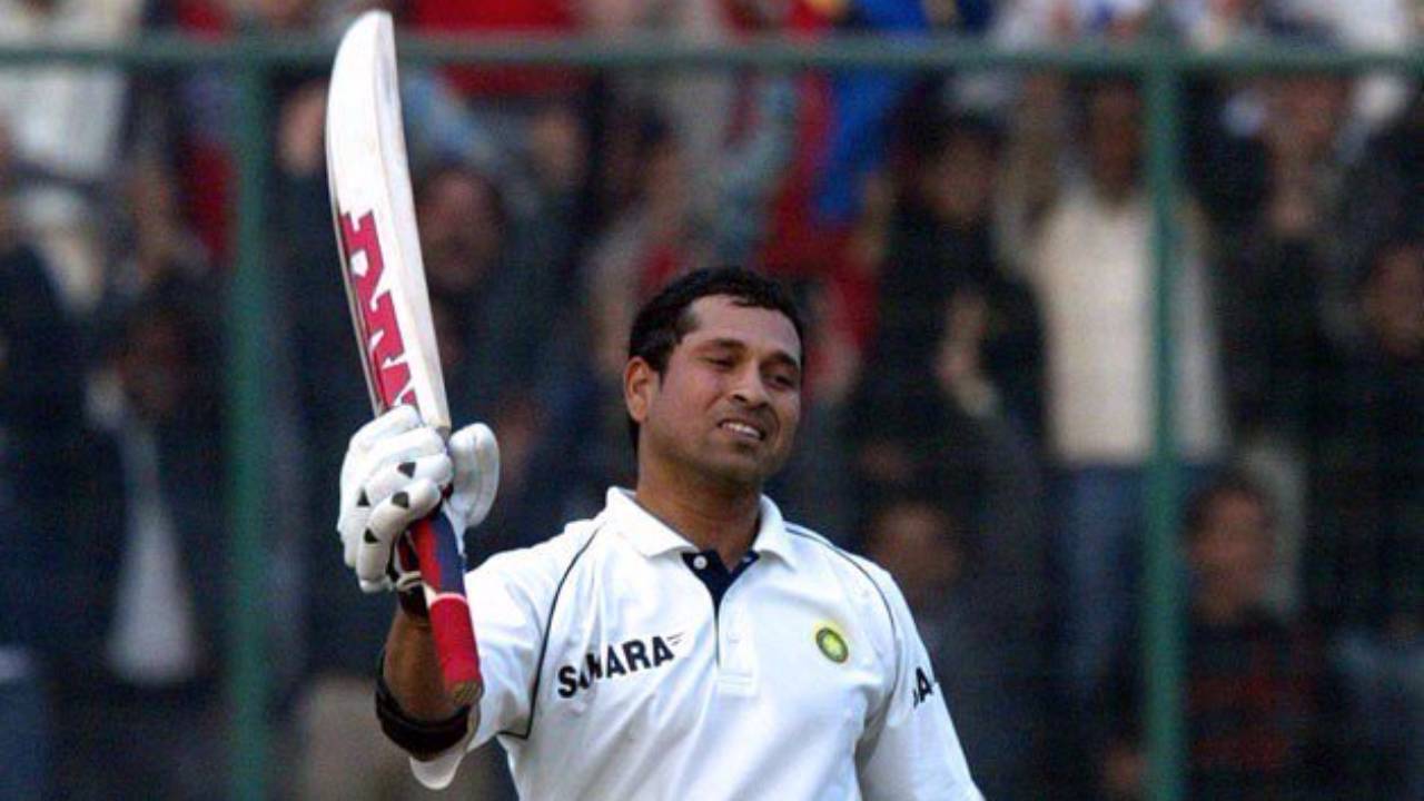 Tendulkar scoring a Test century