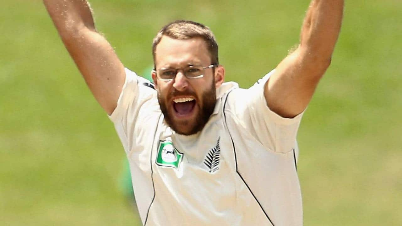 Vettori taking a Test wicket