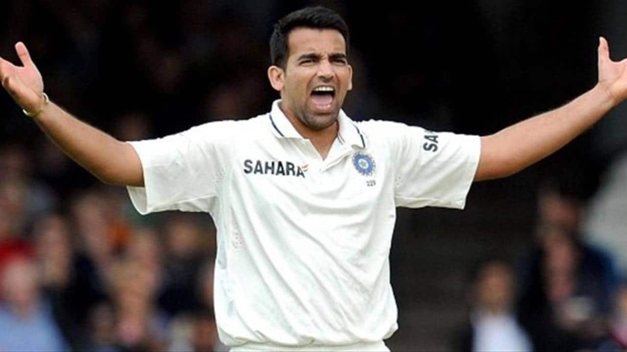 Zaheer taking a Test wicket