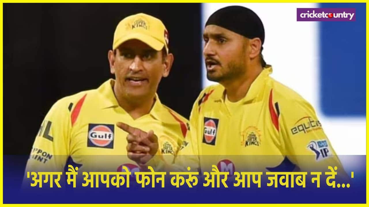 Harbhajan Singh and MS Dhoni CSK