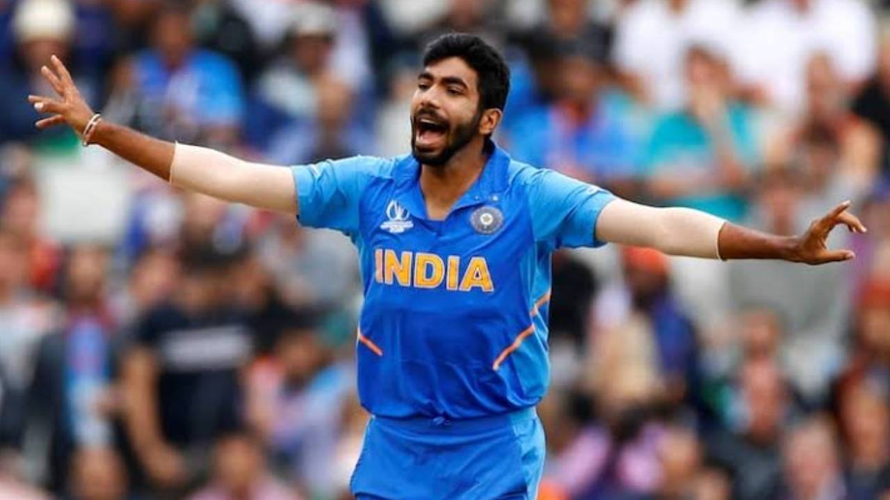 Bumrah taking a wicket during an ODI