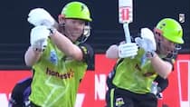 WATCH: David Warner accidentally hits himself on head after Sydney Thunder Captain’s bat got broken