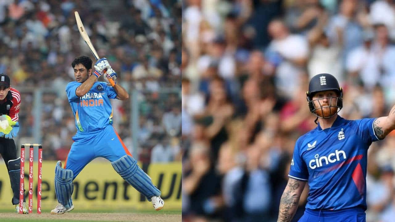 MS Dhoni and Ben Stokes