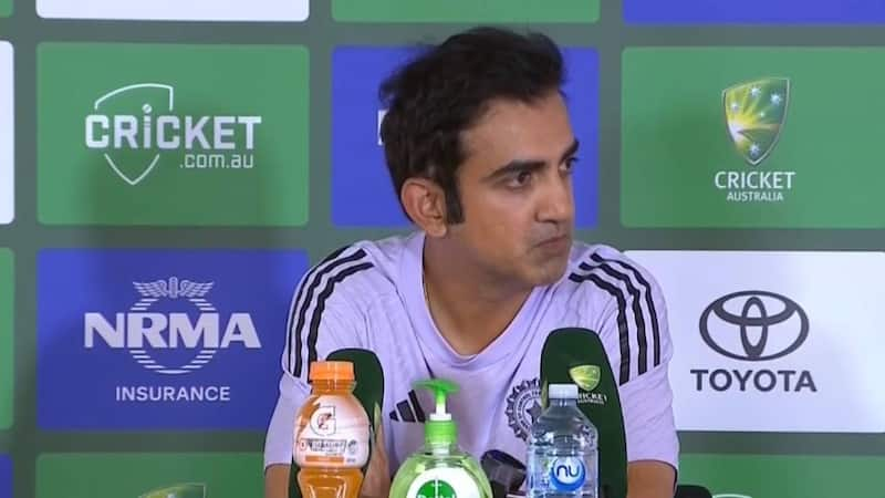 Gambhir at the post-match press conference