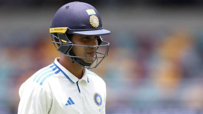 Gill batting during a Test match Gill batting during a Test match