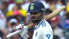 Kohli batting during a Test match