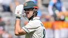 Marsh batting during a Test match