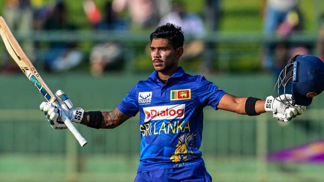 Nissanka scoring an ODI century