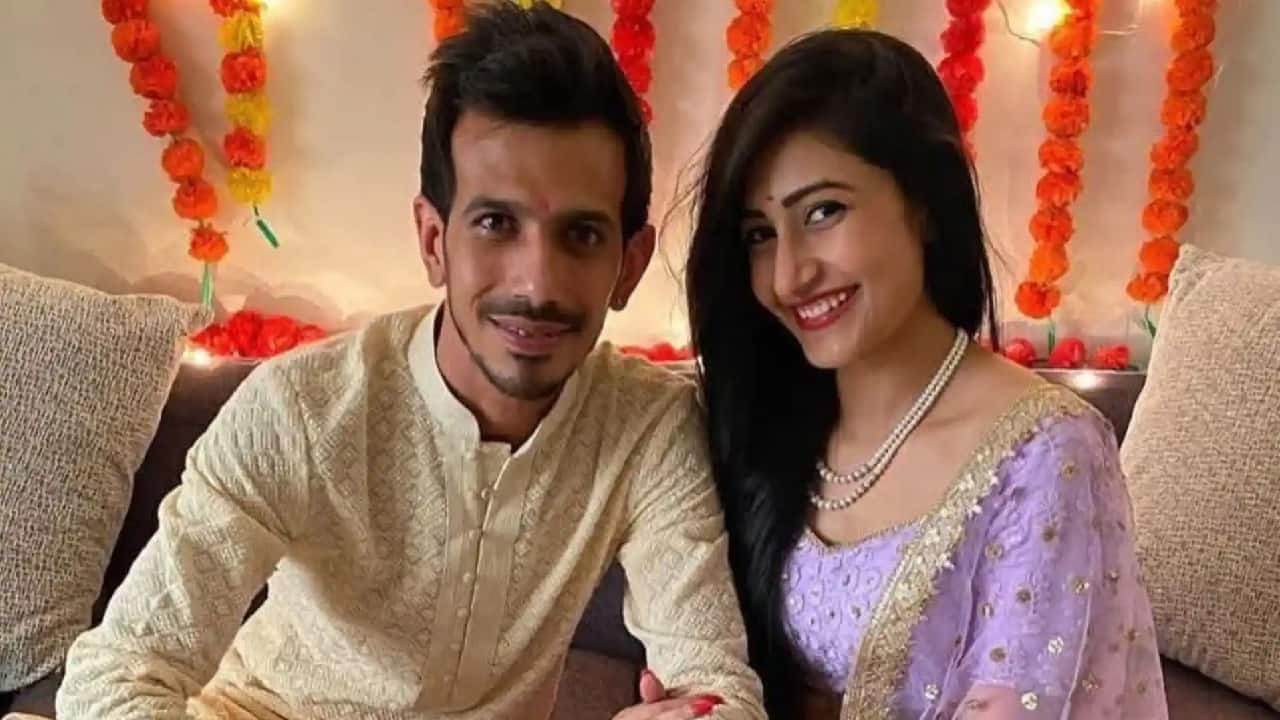 Yuzvendra Chahal with wife Dhanashree Verma