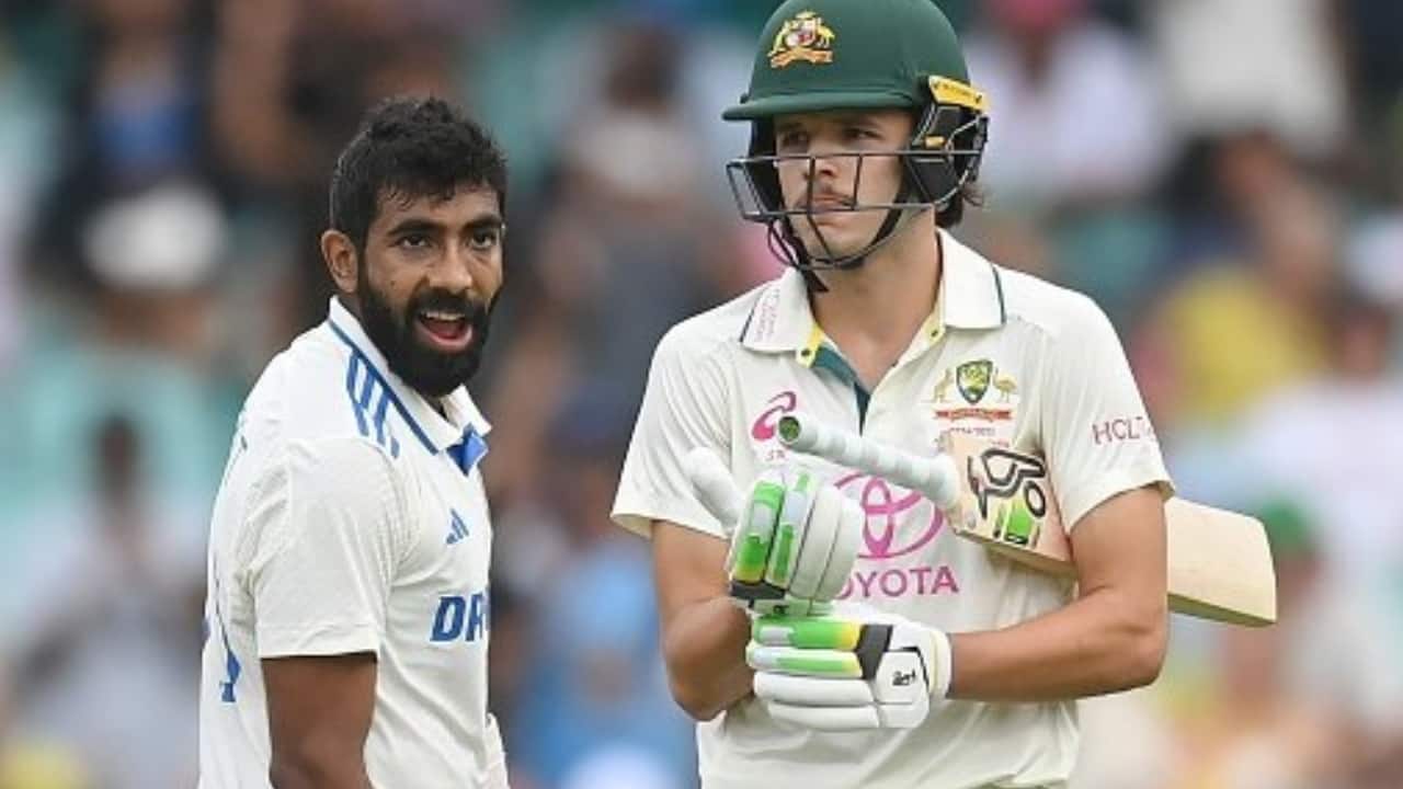Jasprit Bumrah and Sam Konstas