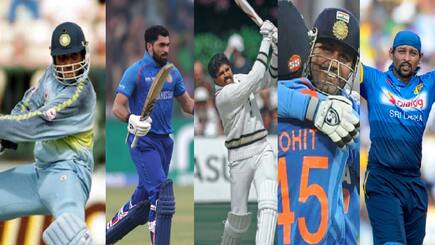 Highest score for an Asian players in icc odi tournament Sourav Ganguly Ibrahim Zadran Kapil dev