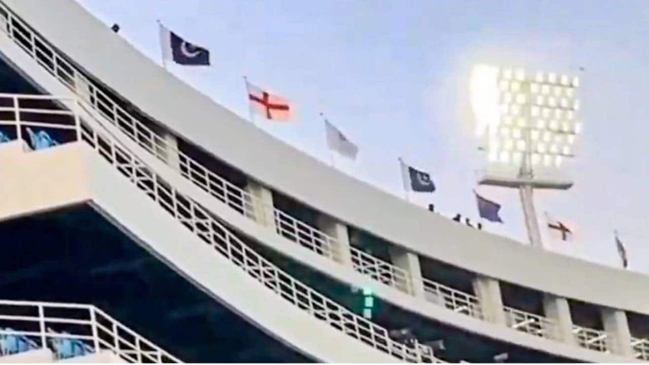 No Indian flag present at the National Stadium in Karachi