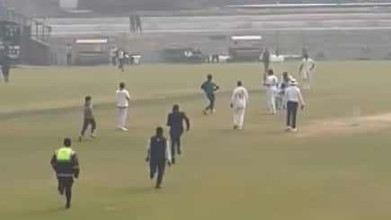 Watch: Fans break through security to touch Virat Kohli’s feet during Ranji Trophy match in Delhi