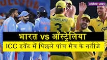 Last five matches result of IND VS AUS in ICC Events