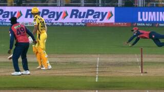 WATCH: Riyan Parag takes STUNNING catch to send Shivam Dube back to the pavilion