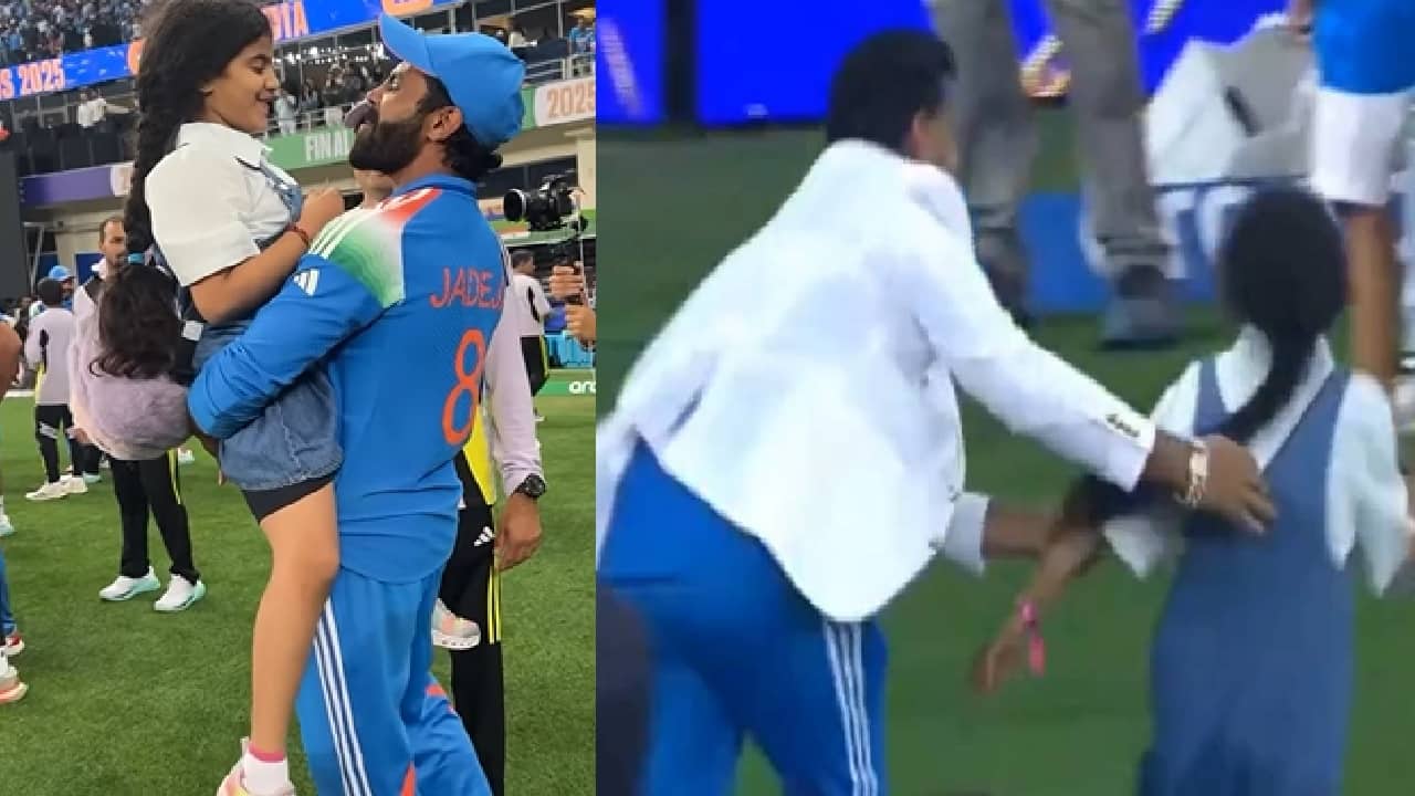 Ravindra Jadeja with daughter