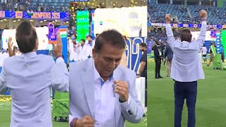 Sunil Gavaskar dance after team india lift champions Trophy 2025 title watch Viral Video