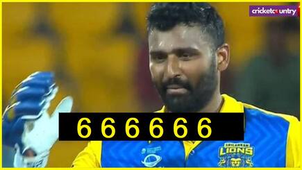 Thisara Perera smashes six sixes in an over in Asian Legends League 2025