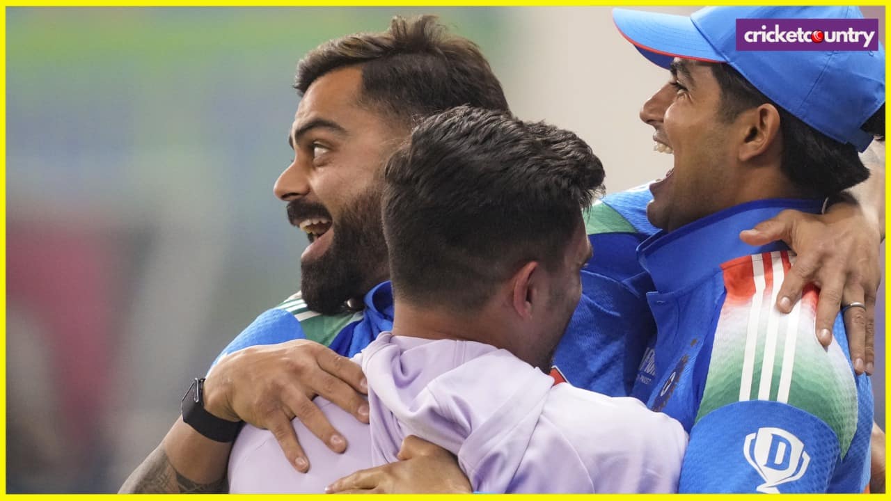 Virat Kohli celebration after india beat new zealand in champions trophy 2025 final