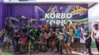 IPL 2025 kkr players and coaching staff play holi with each others