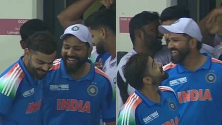 virat kohli and Rohit sharma hug after india reached in final of champions trophy video goes viral