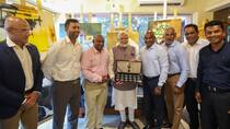 PM Narendra Modi shares some joyous moment with members of 1996 World Cup-winning Sri Lankan cricket team