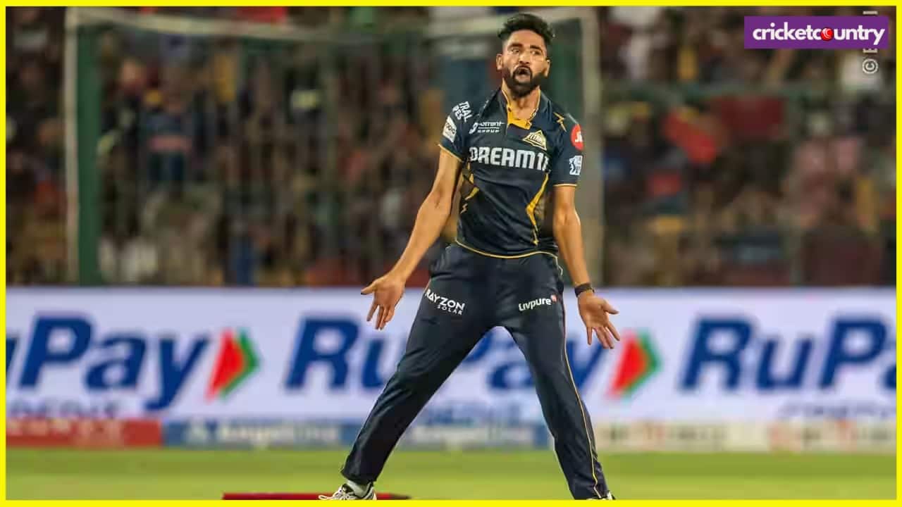 Mohammed Siraj after bowling against RCB