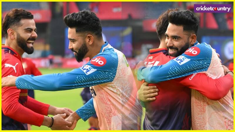Mohammed Siraj Hugged Virat Kohli Ahead of Match RR vs GT Mohammed Siraj Hugged Virat Kohli Ahead of Match RR vs GT