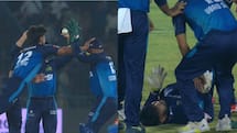 WATCH: Pakistan bowler attacks his own teammate in PSL 2025, Knocks him down on the ground
