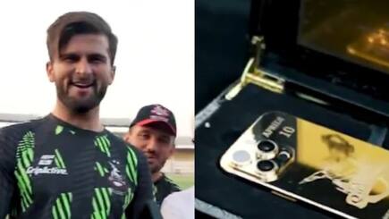 budget increase of psl now shaheen Afridi got iPhone 16 gold after hair dryer gift video viral