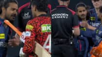 Abhishek Sharma not happy with Digvesh Rathi for his ‘Notebook’ sendoff: Intense exchange on the field