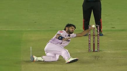 WATCH: Gujarat Titans pacer Arshad Khan suffers awkward fall against LSG, Ahmedabad’s green pitch under spotlight